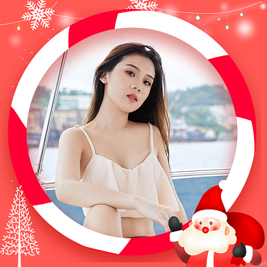 圣诞节红色圣诞老人头像淘宝直通车图片背景