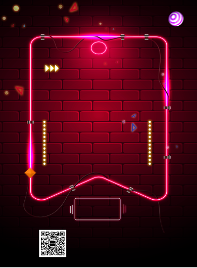 黑色霓虹灯商场周年庆活动印刷海报模板背景