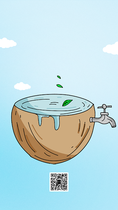 小清新简约节约用水公益宣传手机海报背景