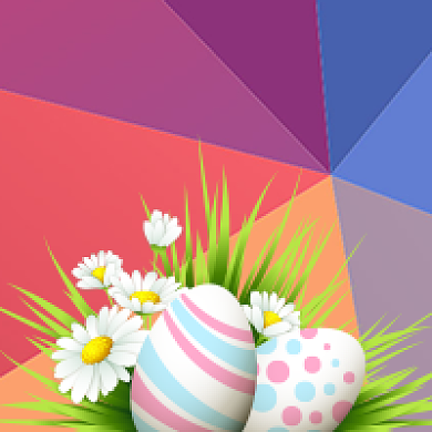 彩蛋彩色复活节简约手绘公众号次图背景