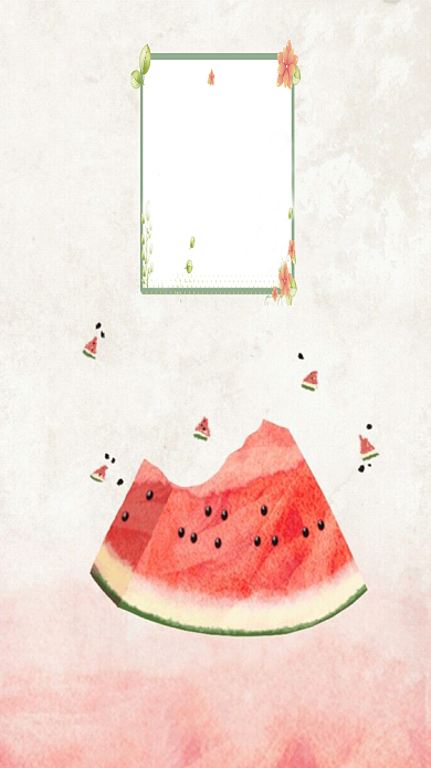 西瓜红清新大暑节气宣传海报背景
