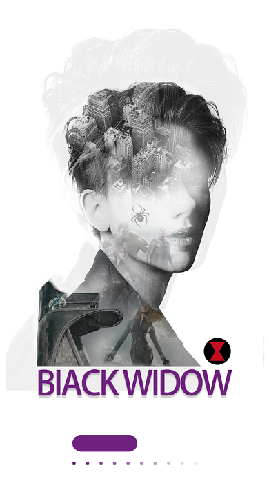 复仇者联盟黑寡妇创意手机海报背景