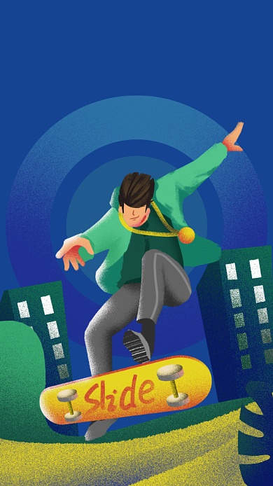 世界青年日手机海报背景