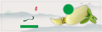 绿色水果蔬菜莲藕促销banner背景