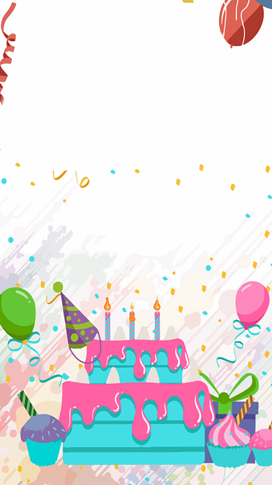 餐饮美食生日蛋糕定制手机海报背景