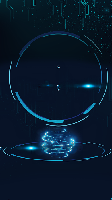 简约创意蓝色邀请函手机海报背景