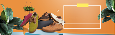 女鞋大促简约大气海报banner背景