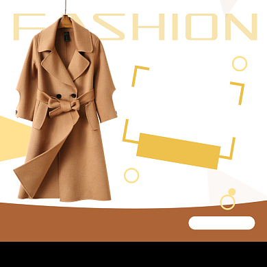 秋装风衣大衣女装淘宝主图直通车模板背景