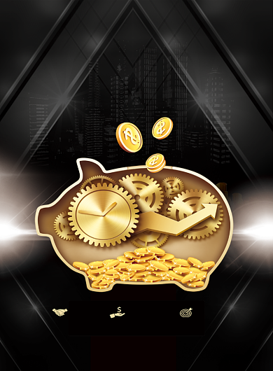 黑金投资理财印刷海报背景