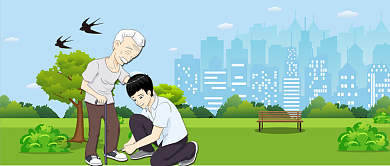 插画感恩父亲节公众号首图背景