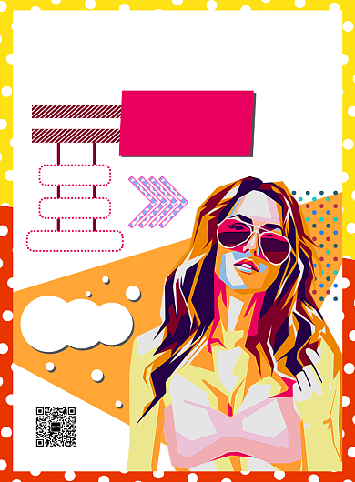 红色波普风内衣海报背景