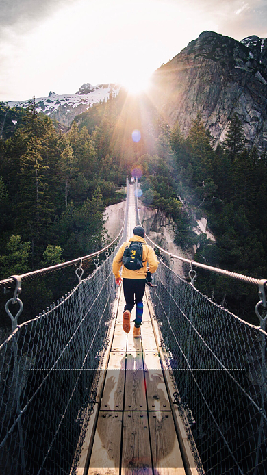 创意摄影七月月签励志海报背景