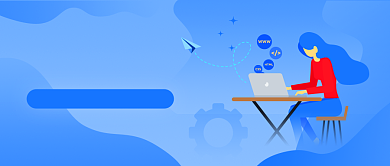 促销程序开发课程蓝色商务风新媒体配图背景