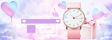 天猫情人节海报banner背景