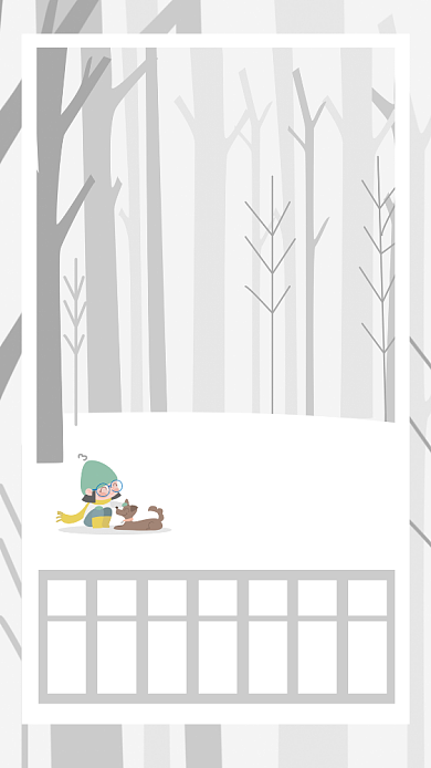 创意冬季降温通知手机海报背景