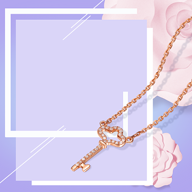 18K金秘匙吊坠淘宝直通车图片背景