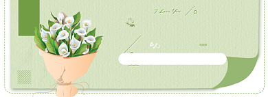 简约风绿色鲜花定制淘宝banner背景