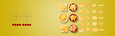 黄色膨化食品团购促销banner背景