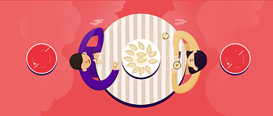 冬至手绘节日插画微信公众号素材图片背景