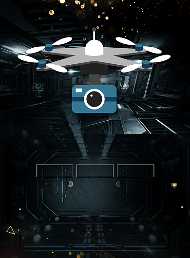 大气智能无人机科技宣传广告印刷海报背景