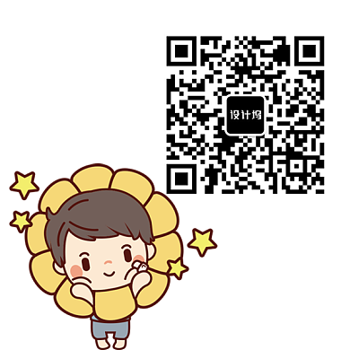 可爱手绘卡通新媒体二维码背景