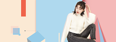 天猫女装秋冬换新新款上市限时优惠折扣淘宝banner背景