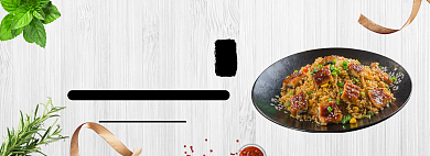 新鲜料理美食banner背景