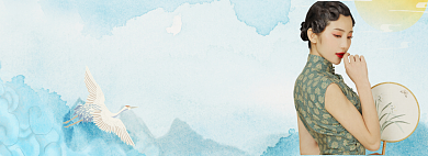 旗袍定制淘宝banner背景