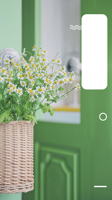 创意摄影花卉日签早安海报背景