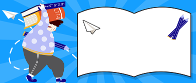 卡通四六级英语培训公众号首图背景