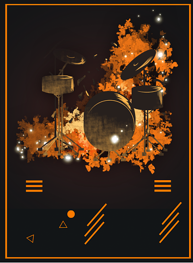 黑色商务架子鼓培训海报背景