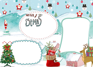 圣诞圣诞老人小报背景