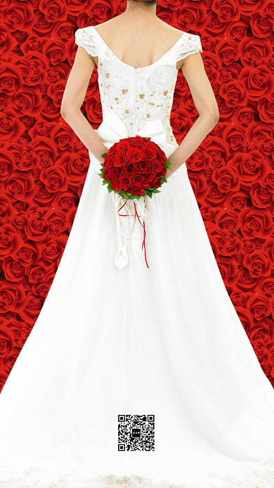 婚礼邀请函手机海报背景