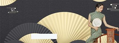 中国风服饰上新折扣专场淘宝banner背景