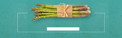 绿色水果蔬菜芦笋促销banner背景