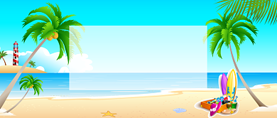 暑期出行海岛旅游小清新公众号首图背景