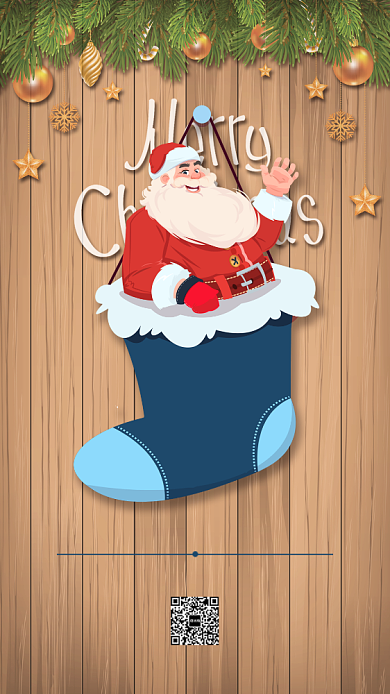 圣诞节蓝色清新宣传促销海报背景