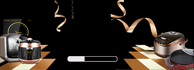 深色调厨房小家电双十二促销banner背景