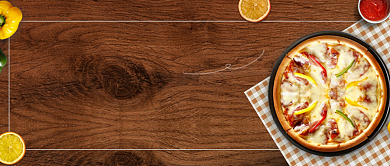 时尚西餐意式风味披萨微信公众号素材图片背景