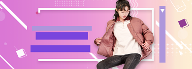 天猫女装秋冬换新季限时优惠折扣淘宝banner背景