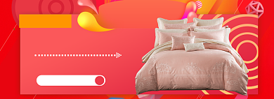 床大促海报banner背景