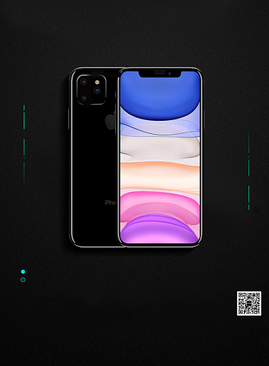 手机新款上市印刷海报背景