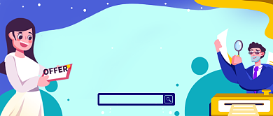 卡通插画时尚职场招聘公众号首图背景