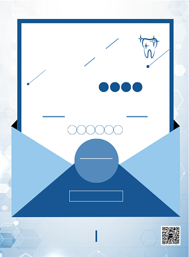 蓝色扁平化时尚医疗微创种植牙齿宣传海报背景