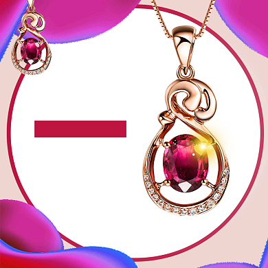 时尚人气单品项链吊坠淘宝直通车图片背景