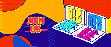 活力彩色通用招聘公众号首图背景