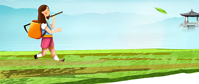 劳动节土地人物绿色简约公众号首图背景