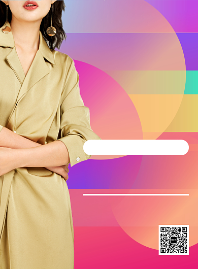 时尚炫彩简约女装宣传促销印刷海报背景