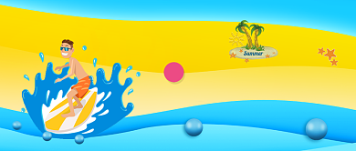 清爽蓝色夏日旅行公众号首图背景