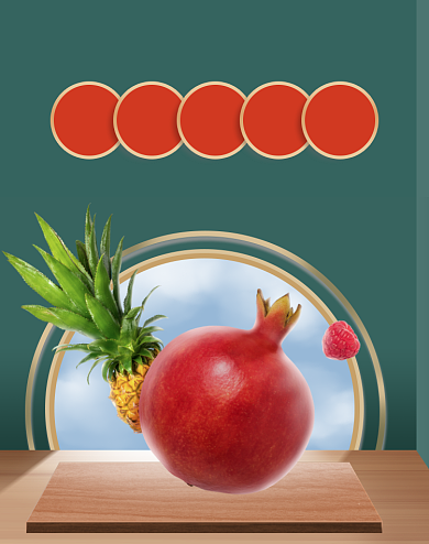 清新双十二水果优惠电商海报背景